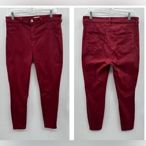 L'AGENCE RED Silky finish stretch high waist woman Ankle luxury skinny jean 31